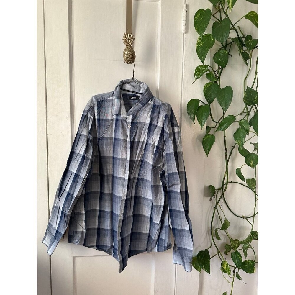 Alfani regular fit men’s size x – large button-down shirt